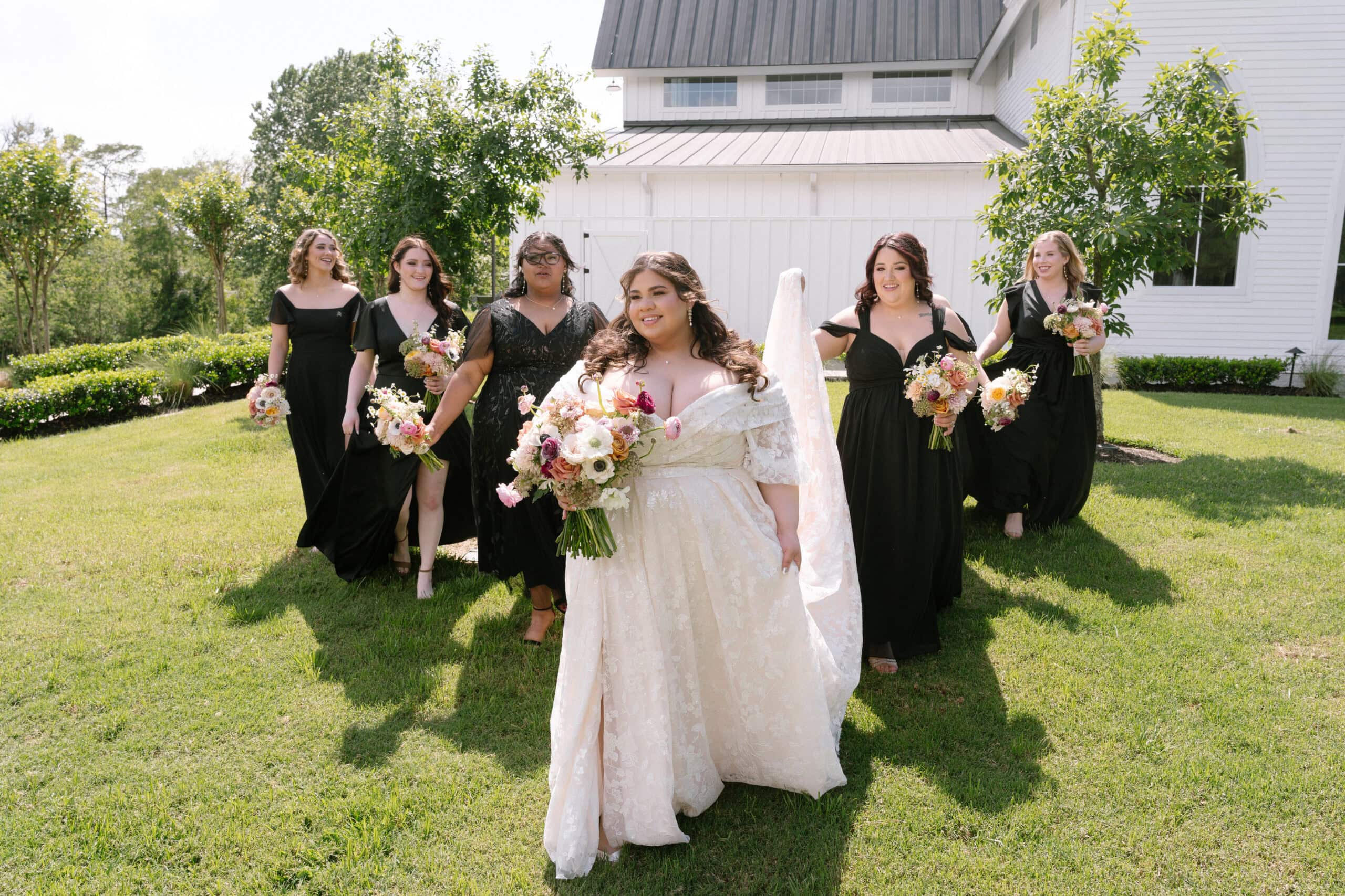 Danielle’s custom plus size hybrid gown combining Poppy and Nera by Studio Levana.